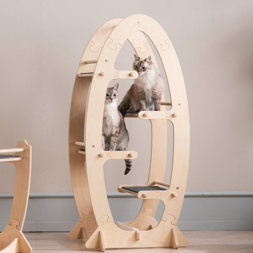 大型猫も大喜び「幅広ステップキャットタワー」『O-CAT』 - ネコシア